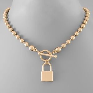 Lock & CCB Ball Necklace